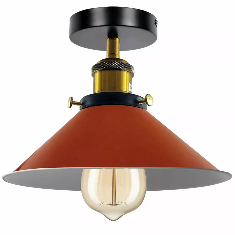 Vintage Unterputz Deckenleuchte E27 Deckenlampe für Wohnzimmer & Küche | Ø 22cm ~4112