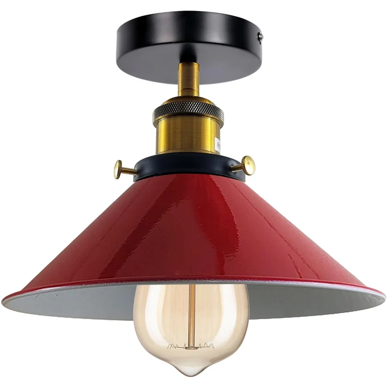 Vintage Unterputz Deckenleuchte E27 Deckenlampe für Wohnzimmer & Küche | Ø 22cm ~4112