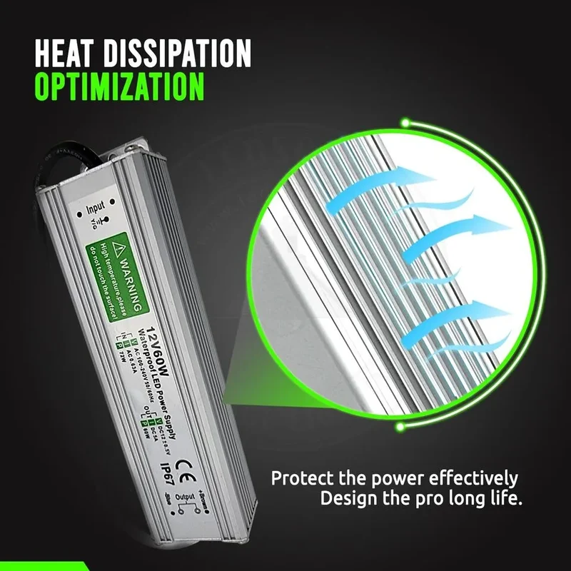 IP67 DC12V 120W LED Treiber Netzteil Trafo~4131