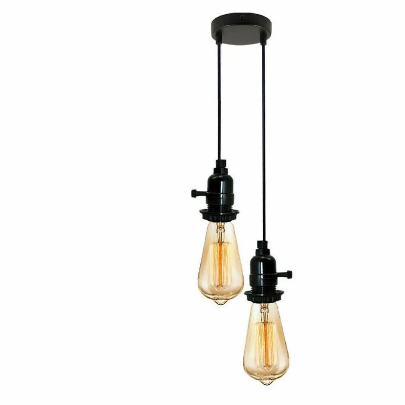 Pendelleuchte 1-5 flammig Schwarz mit Schalter | LEDSONE ~4014