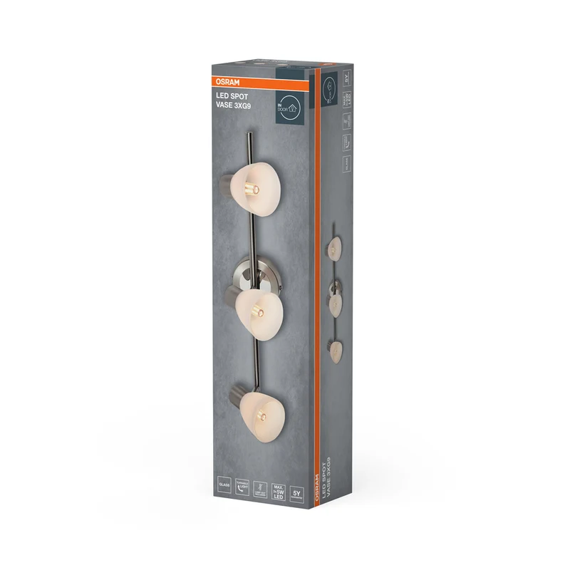 OSRAM LED Spot Vase Deckenleuchte 3xG9 Gebürstetes Nickel