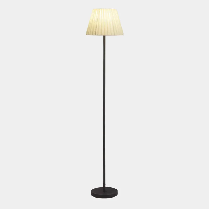 Pleated Floor Lamp Standing Fabric Shade Modern