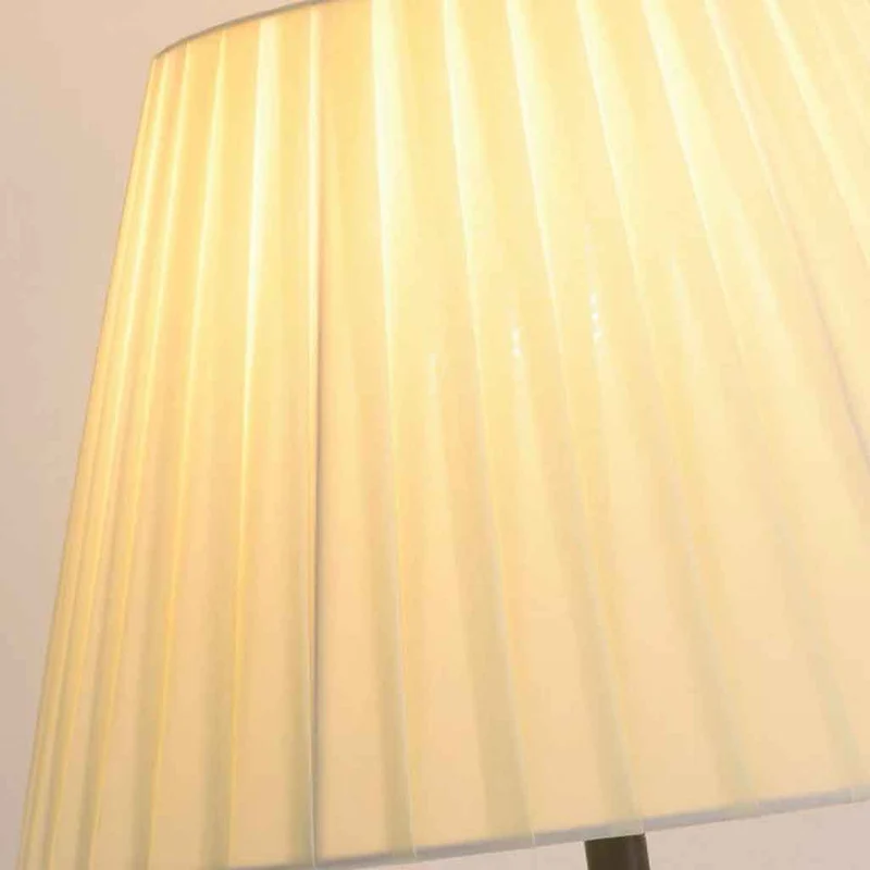Pleated Floor Lamp Standing Fabric Shade Modern