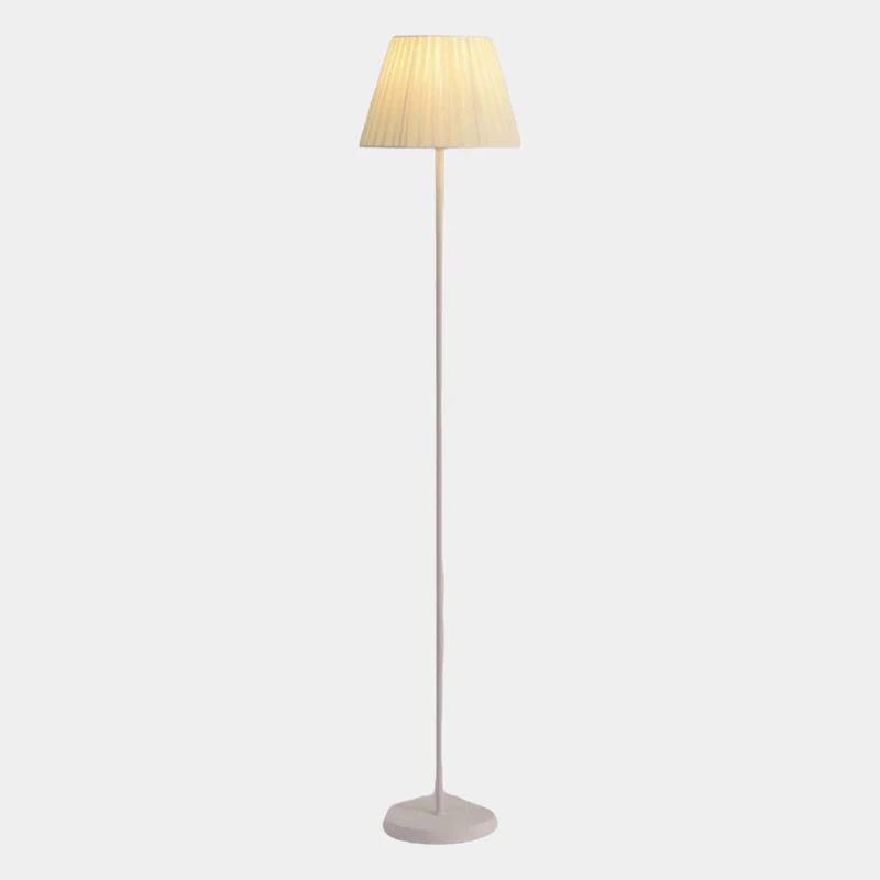 Pleated Floor Lamp Standing Fabric Shade Modern