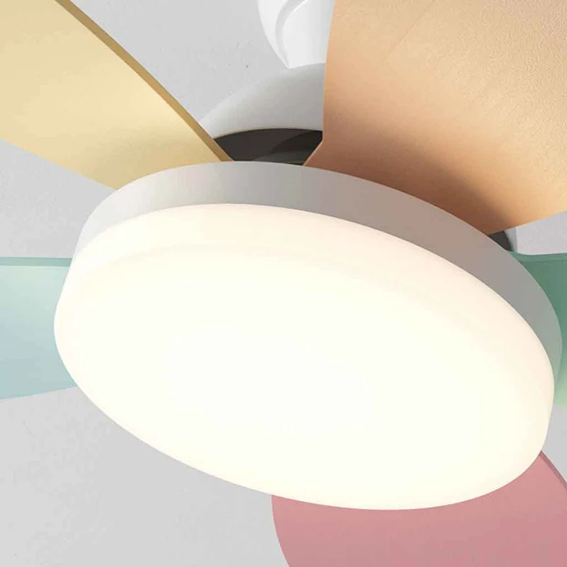 Colorful 5 Blades Kids Room Ceiling Fan with Light