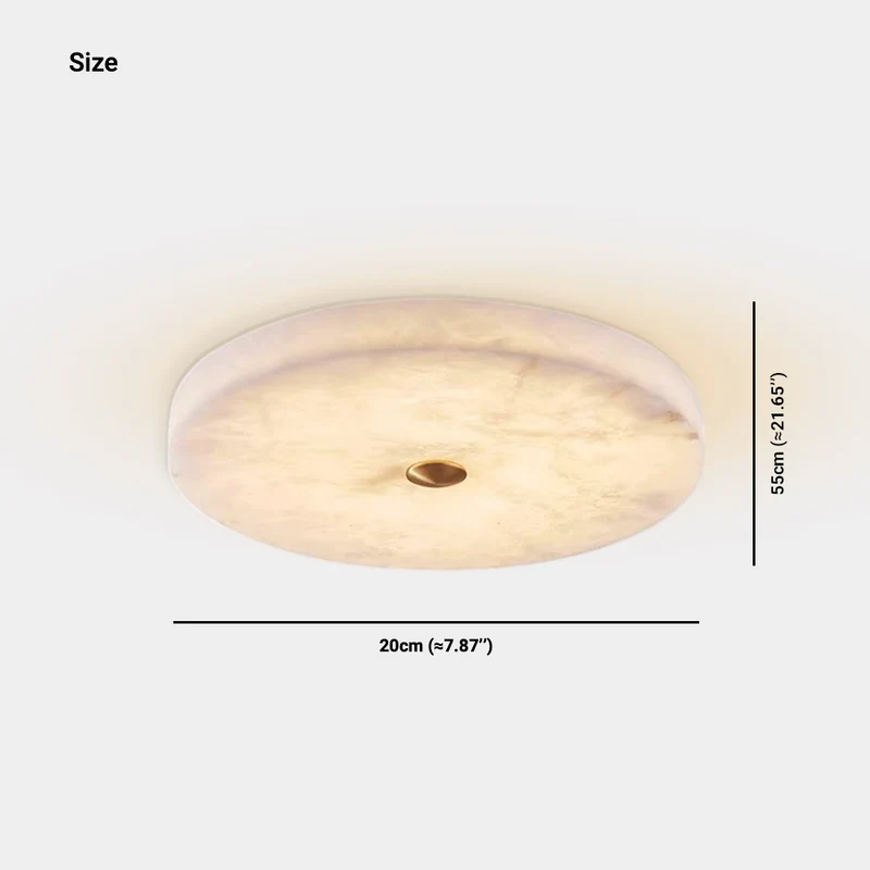 Round Ceiling Light Flush Mount Marble LED