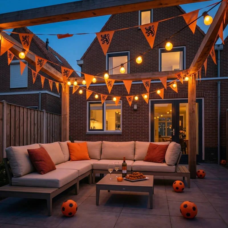 Orange Lichterkette | 30 Meter | inkl. orangefarbene Glühbirnen