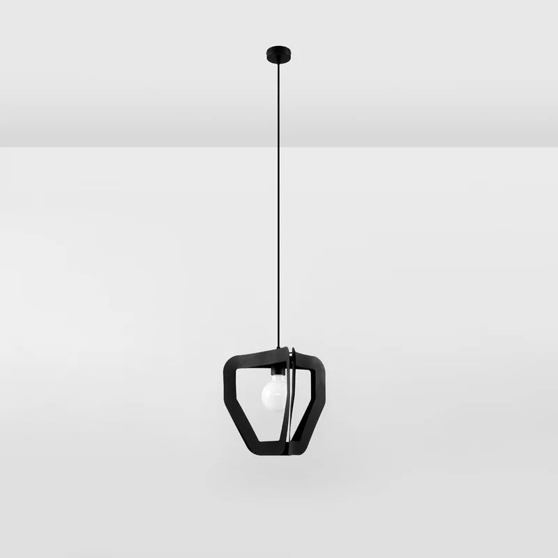 Minimalistische schwarze Pendelleuchte aus Stahl – Modèle Asterion