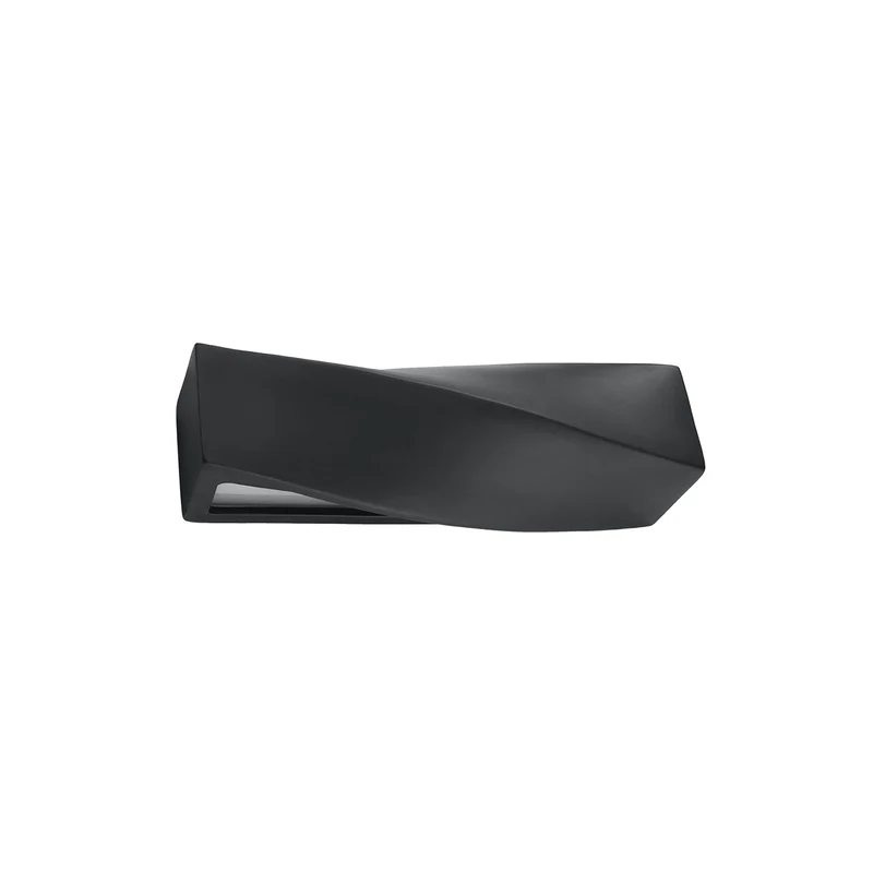 Moderne schwarze Keramik-Wandleuchte – Noxaria