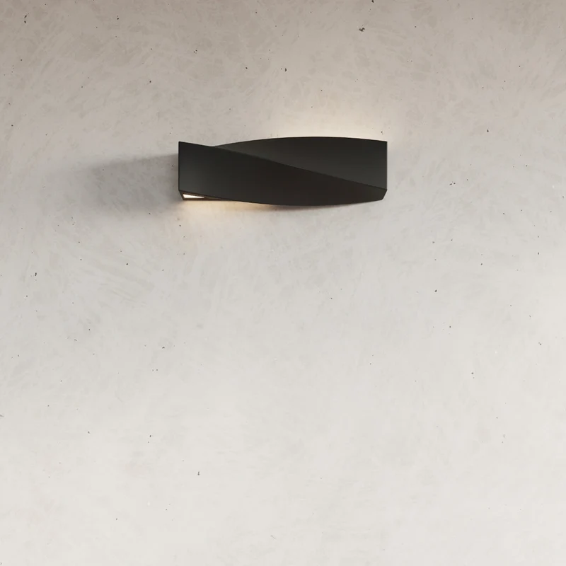 Moderne schwarze Keramik-Wandleuchte – Noxaria