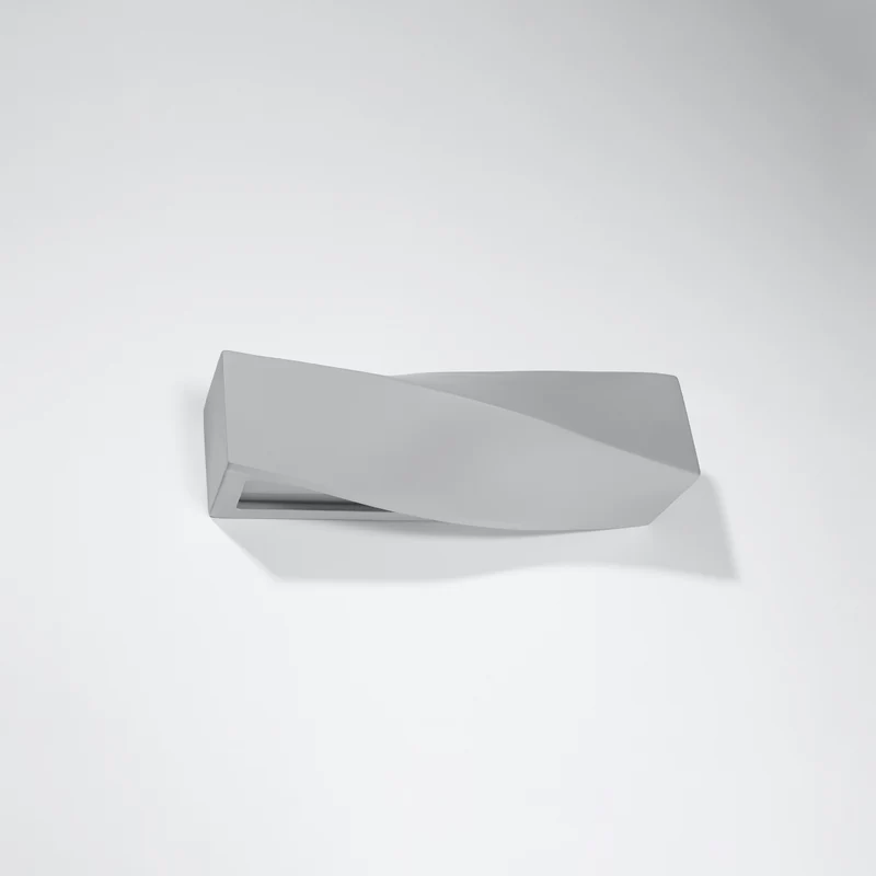 Moderne graue Keramik-Wandleuchte – Asterion