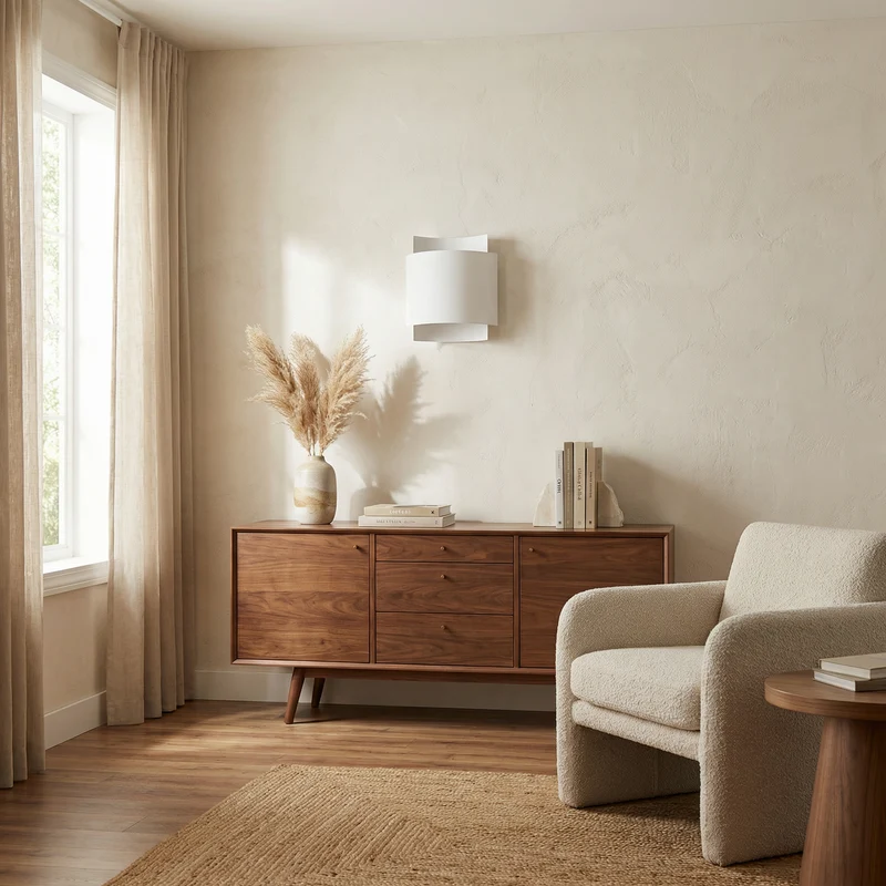 Weiße Design-Wandleuchte aus Stahl – Eryndra