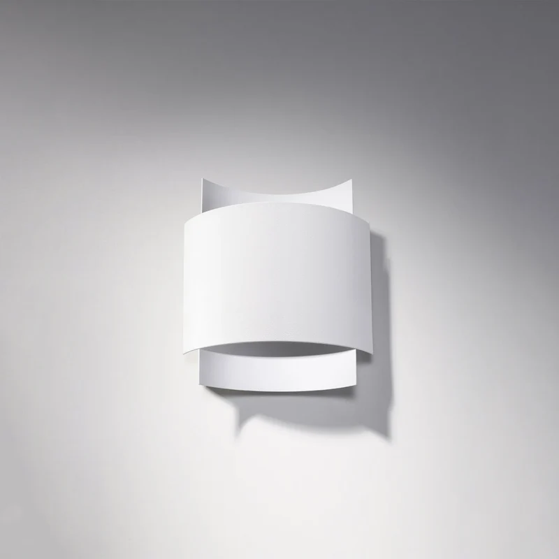 Weiße Design-Wandleuchte aus Stahl – Eryndra