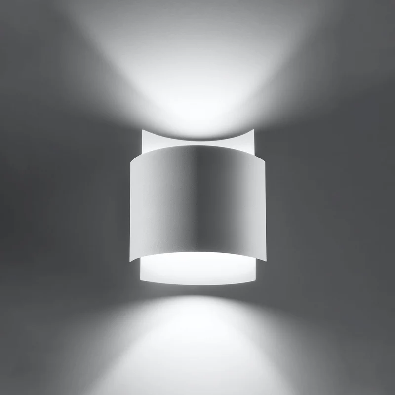 Weiße Design-Wandleuchte aus Stahl – Eryndra