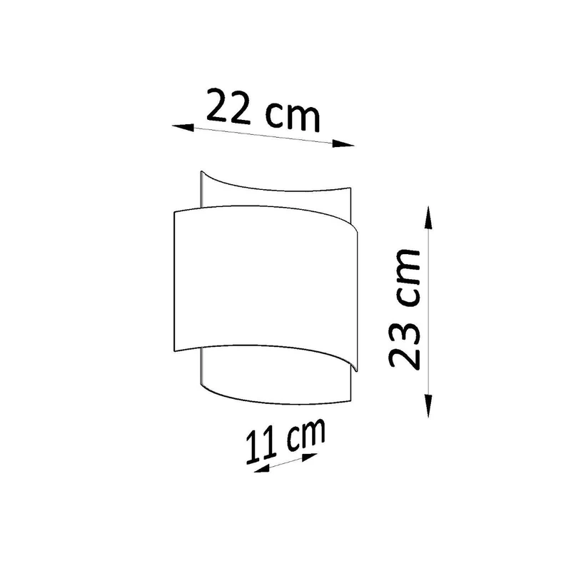 Weiße Design-Wandleuchte aus Stahl – Eryndra