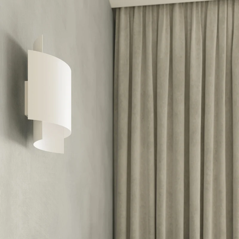 Weiße Design-Wandleuchte aus Stahl – Eryndra