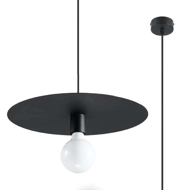 Design-Hängeleuchte aus schwarzem Stahl für das Wohnzimmer – Neravon
