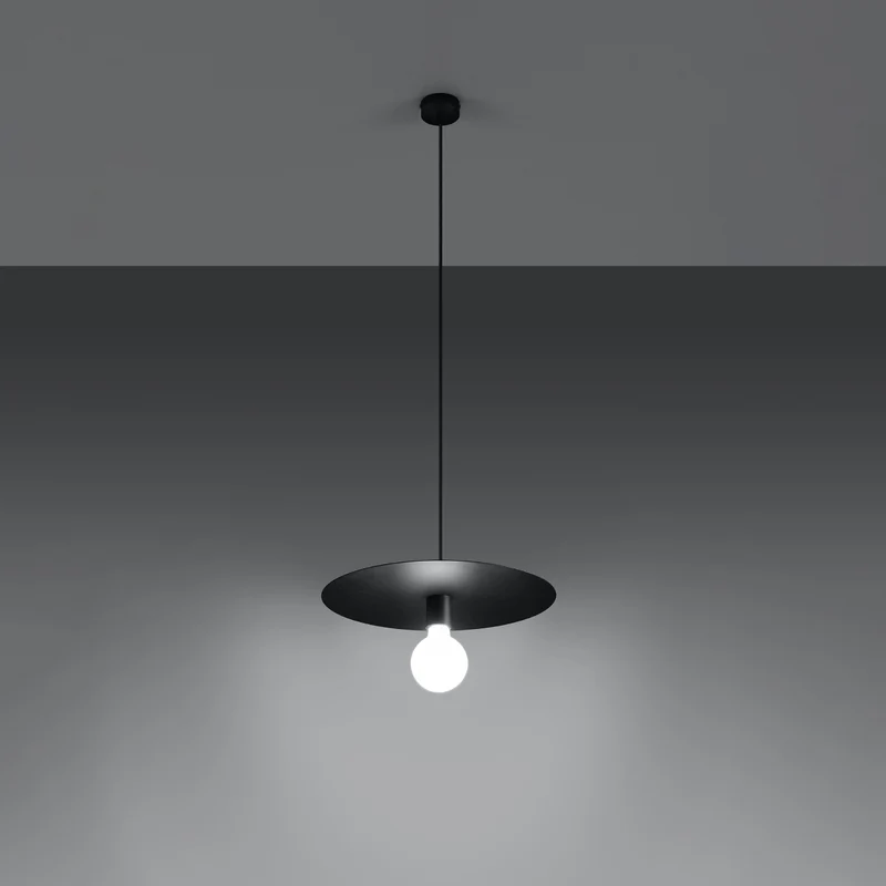 Design-Hängeleuchte aus schwarzem Stahl für das Wohnzimmer – Neravon