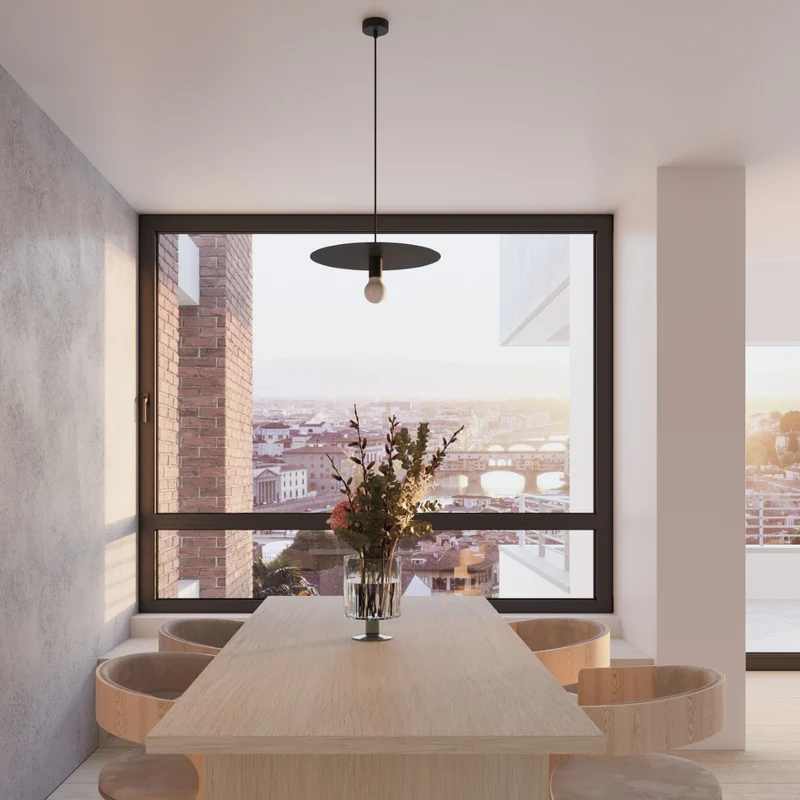 Design-Hängeleuchte aus schwarzem Stahl für das Wohnzimmer – Neravon