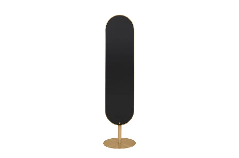 Casa Padrino Luxus Standspiegel Silber Ø 45 x H. 175 cm - Standspiegel in ganzer Körperhöhe aus Edelstahl und Glas - Luxus Deko Accessoires