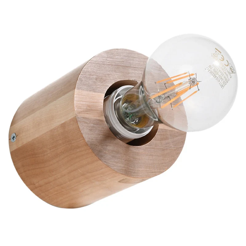 Wandleuchte aus naturbelassenem Holz – Arvenor