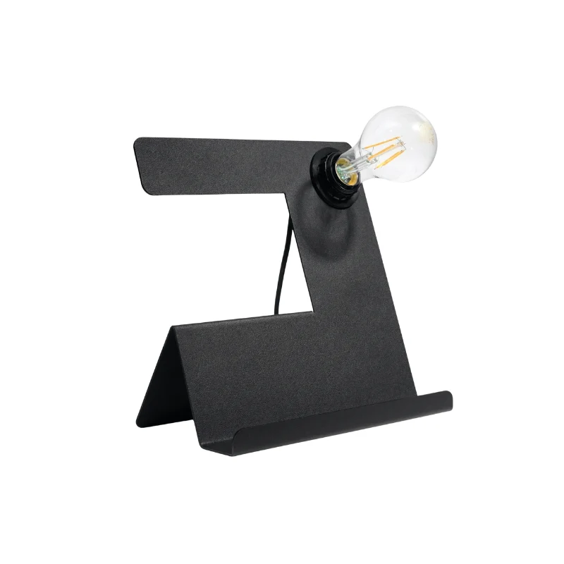 Schwarze Design-Schreibtischlampe aus Stahl – Neralis