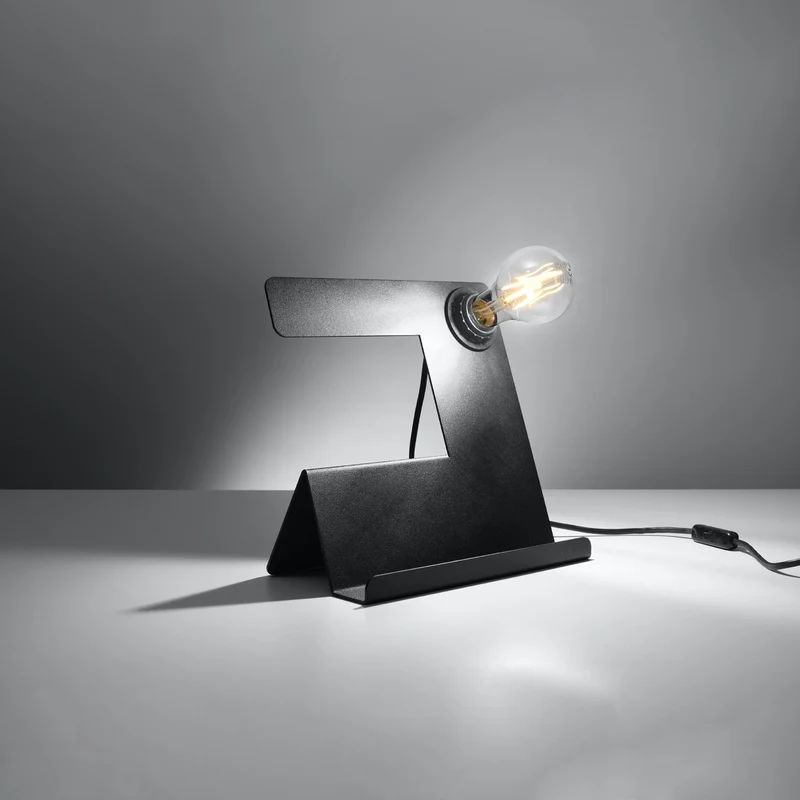 Schwarze Design-Schreibtischlampe aus Stahl – Neralis