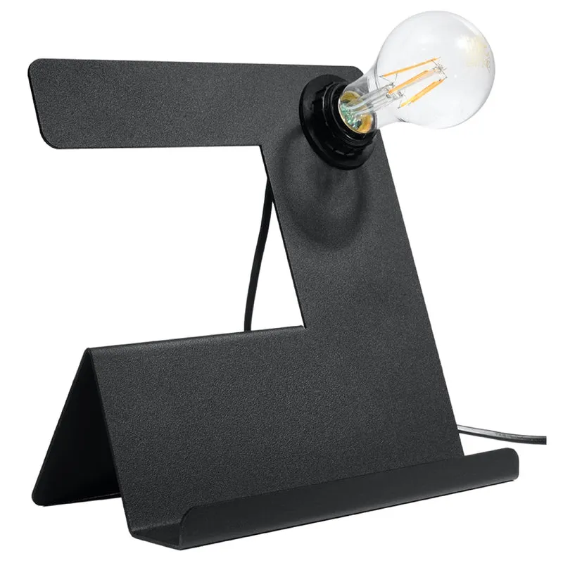 Schwarze Design-Schreibtischlampe aus Stahl – Neralis