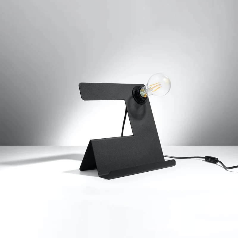 Schwarze Design-Schreibtischlampe aus Stahl – Neralis