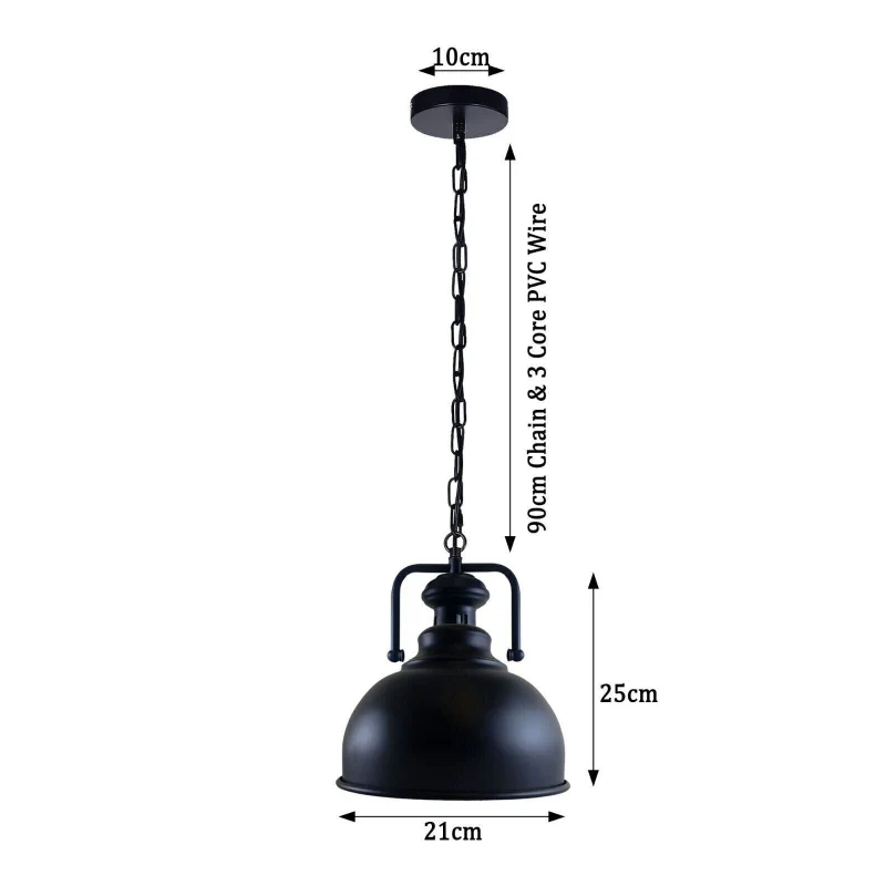 Ledsone Jesper Pendelleuchte Schwarz Ø 21cm ~3570