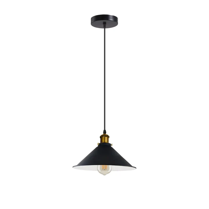 Vintage Pendelleuchte Schwarz 1- & 3-flammig Hängelampe ~3985