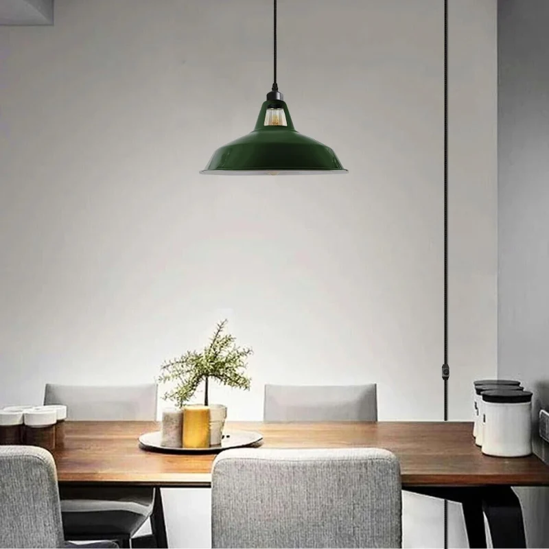 Farbige Vintage Pendelleuchte | Industriedesign E27 ~3953