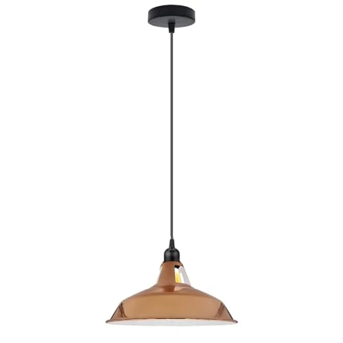 Farbige Vintage Pendelleuchte | Industriedesign E27 ~3953