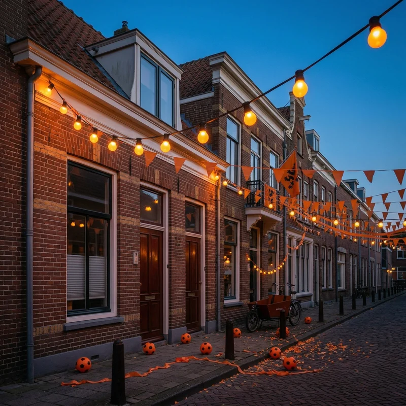 Orange Lichterkette | 20 Meter | inkl. orangefarbene Lampen