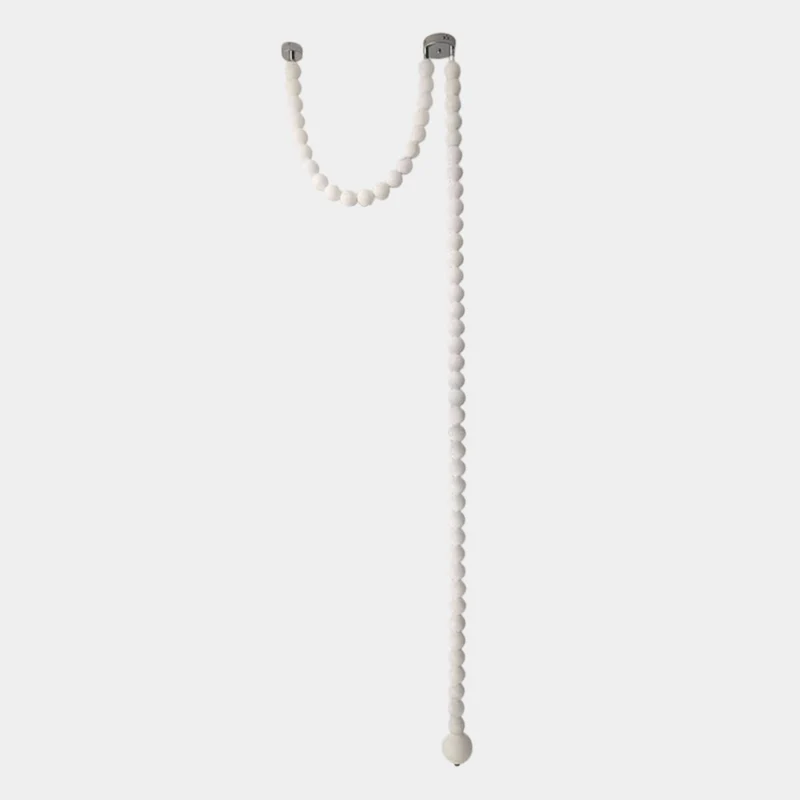 Necklace Pendant Light French Pearl White Globe LED