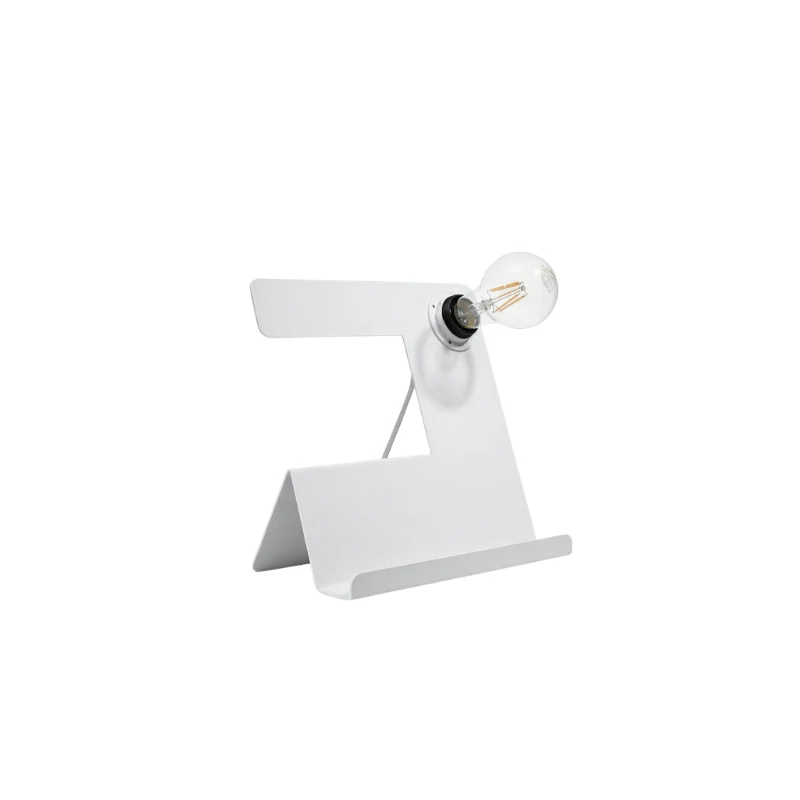Design-Schreibtischlampe aus weißem Stahl – Arkanis