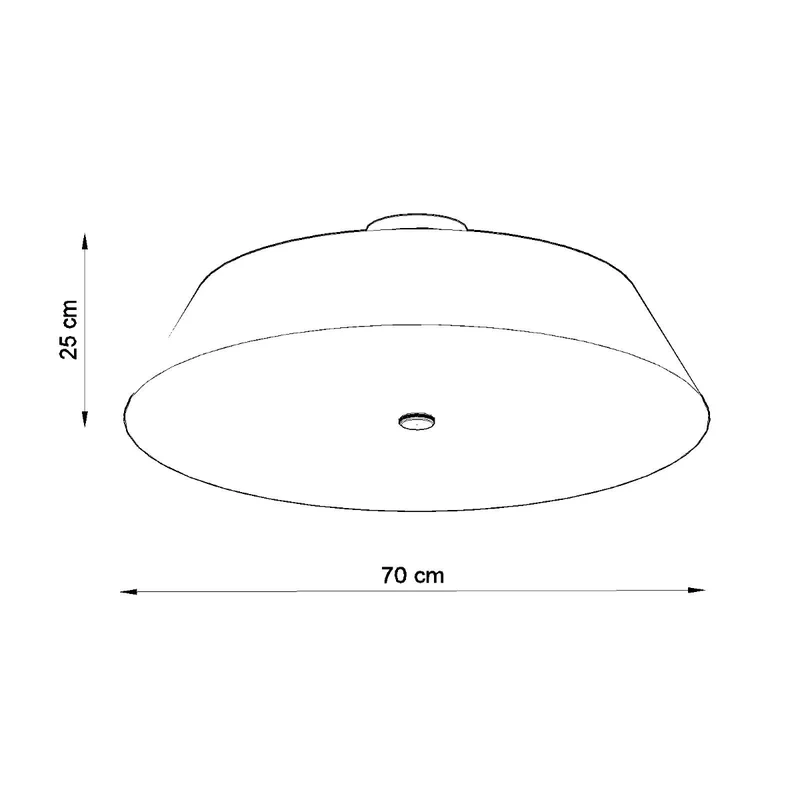 Minimalistische Deckenleuchte aus weißem Stoff für Wohnzimmer – Asterion