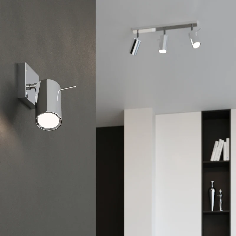 Moderner chromfarbener Deckenstrahler mit 3 verstellbaren Spots – Arionys