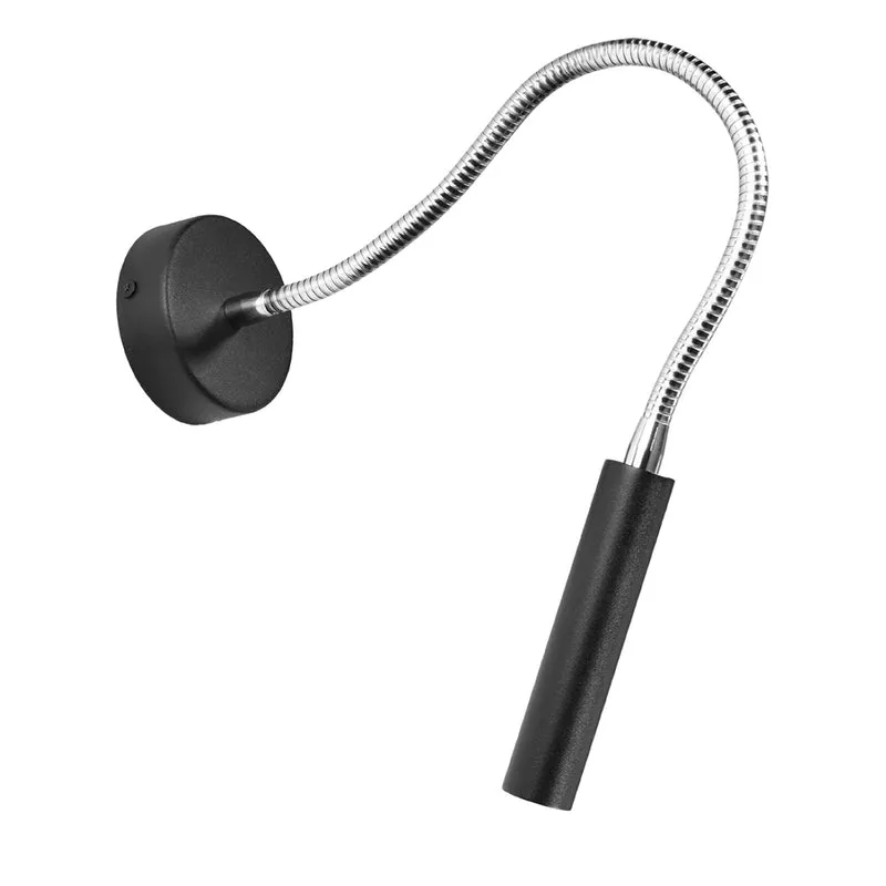 Minimalistische schwarze schwenkbare Wandleuchte – Modèle Noxeral