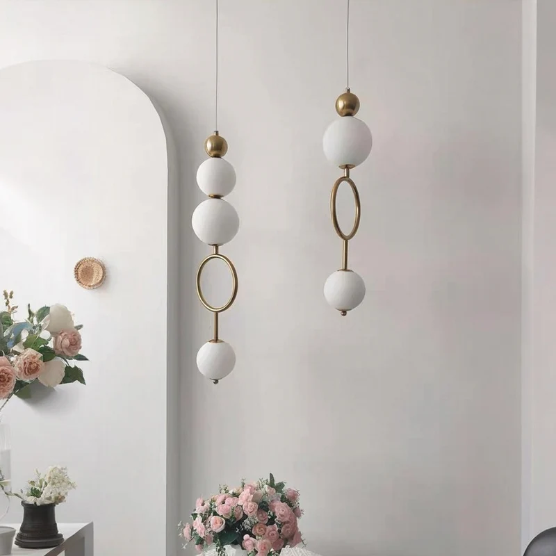 Small Globe Pendant Light Vertical Glass LED