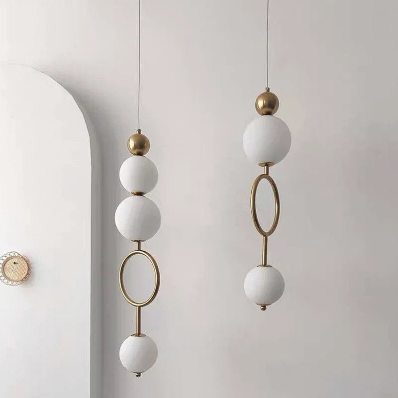 Small Globe Pendant Light Vertical Glass LED