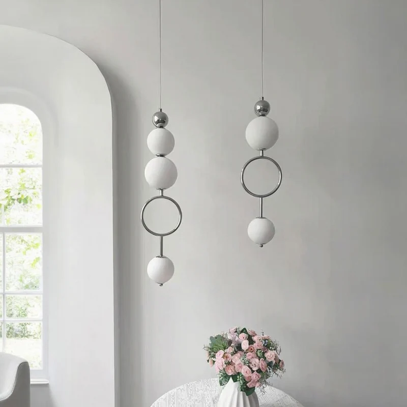 Small Globe Pendant Light Vertical Glass LED
