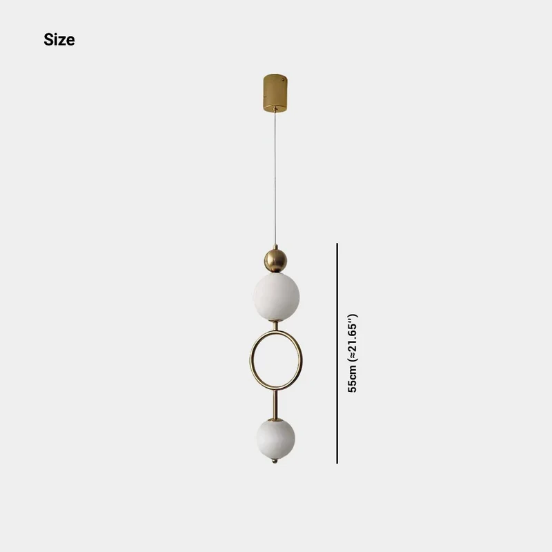 Small Globe Pendant Light Vertical Glass LED