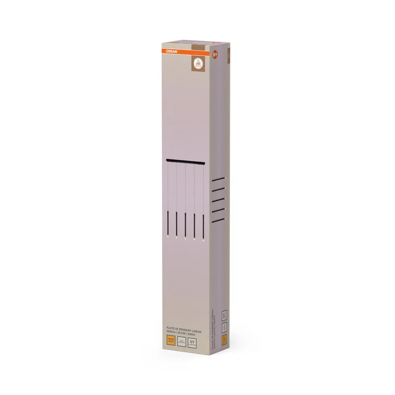 OSRAM DECOR Flute Pendelleuchte Linear 28.5W 930 Schwarz