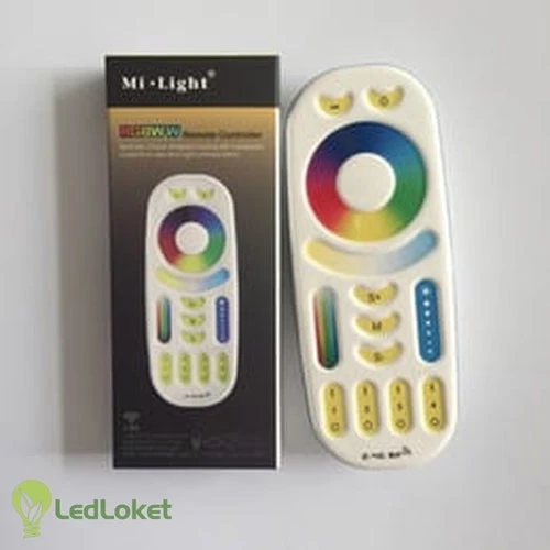 2-teiliges LED-Bodenstrahler-Set (GU10, rund), RGBCCT-Lichtquelle und Fernbedienung, Edelstahl, Schutzart IP66