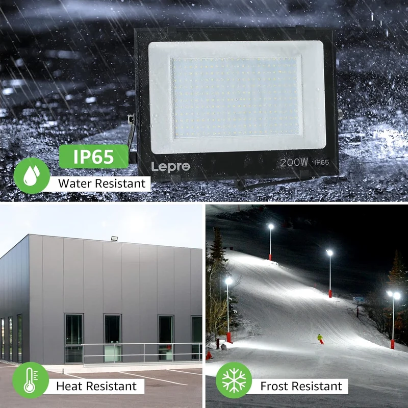 LED Strahler Außen, 200W LED Fluter Superhell Außenstrahler 24000LM, IP65 Wasserdicht 6500K Scheinwerfer Flutlicht mit 2835 SMD LEDs, Außenlampe für Garten, Innenhöfe, Garage, Hotel, Sportplatz