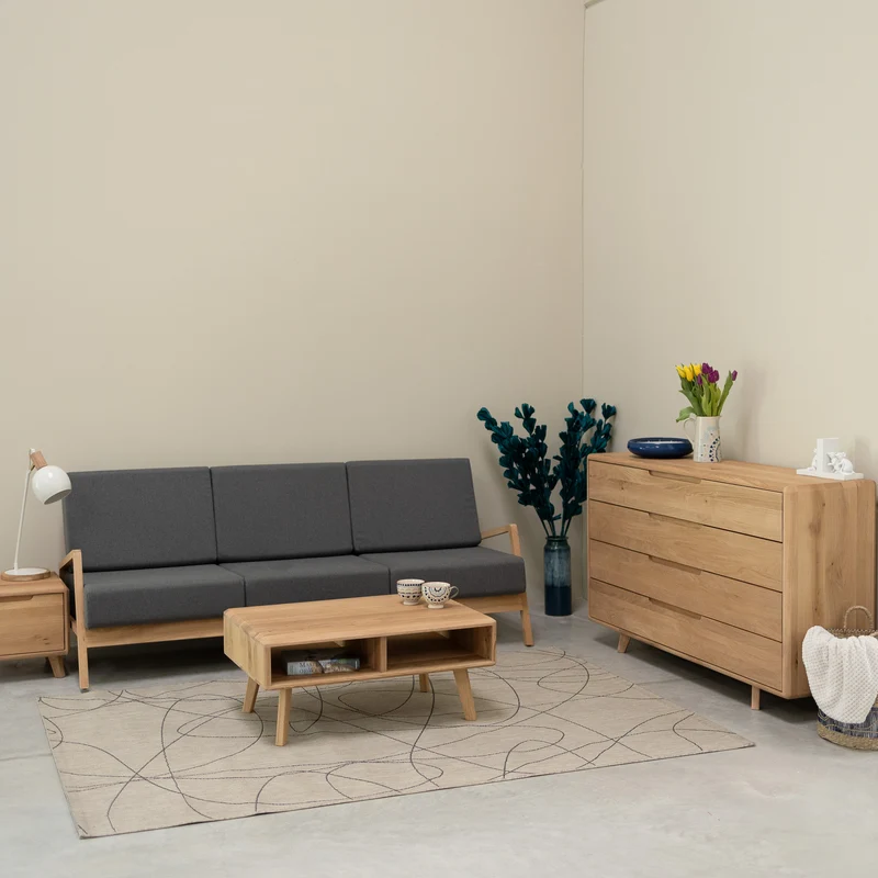 Dreisitzer-Sofa aus Massivholz SWEDEN | NordicStory
