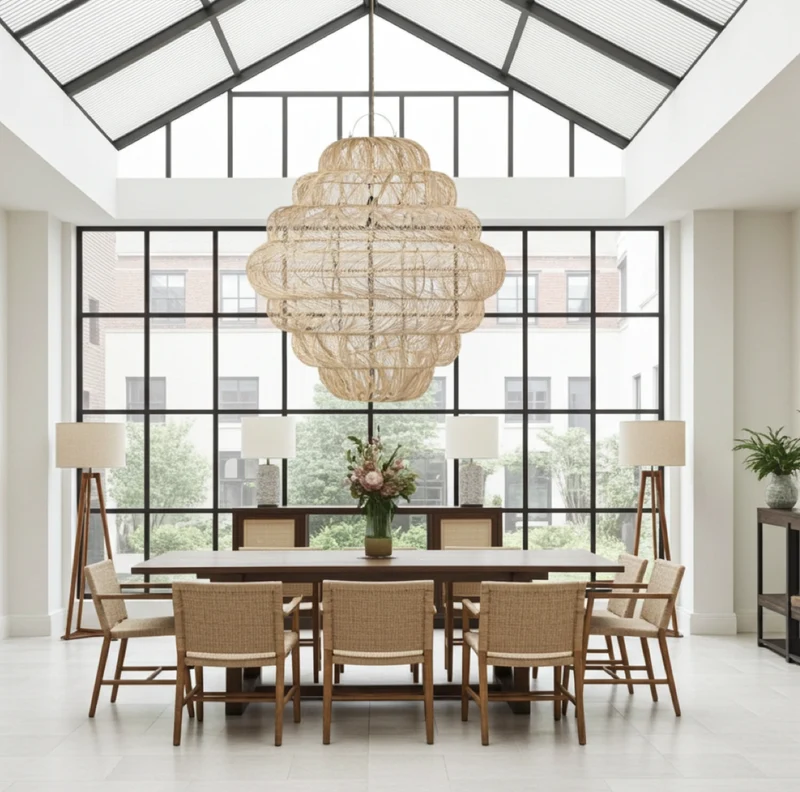 Rattan Lampe XL AURORA 102cm
