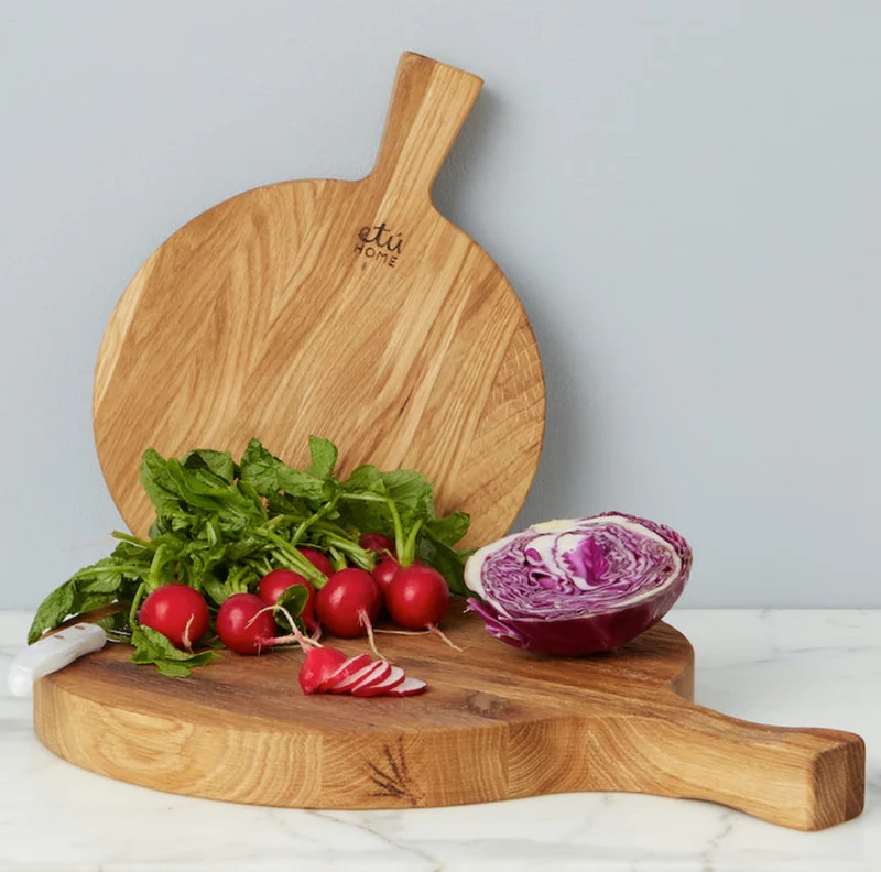 Rundes Holzbrett im Italian Style