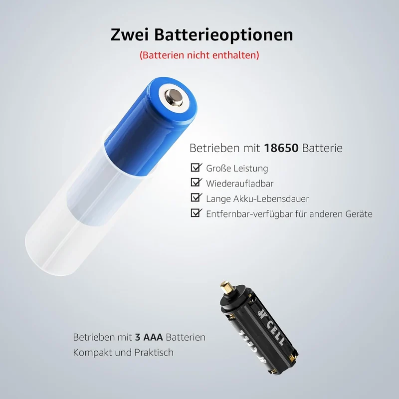 Lepro LED Taschenlampe, LE2050 Extrem Hell, mit Clip, Zoombare Handlampe mit 5 Modi, Wasserdichte Flashlight für Camping, Outdoor, Wandern, Angeln, Geschenk, 2 Stück